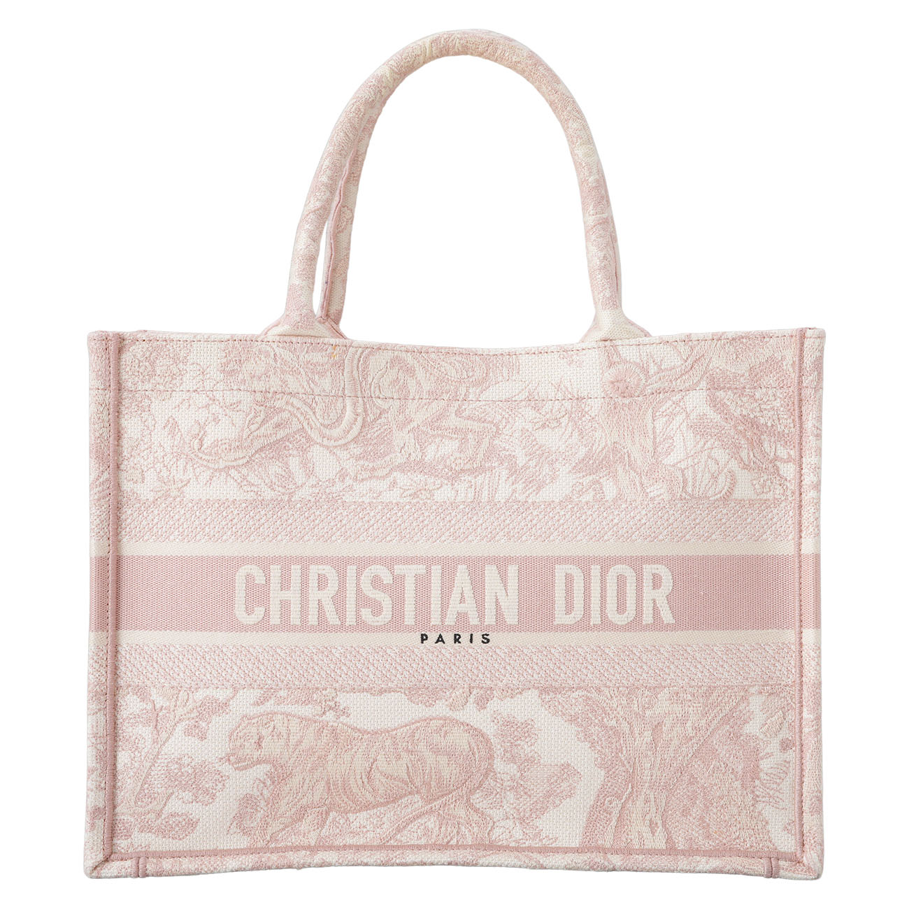 CHRISTIAN DIOR(USED)디올 뜨왈드 주이 북토트 미듐 핑크